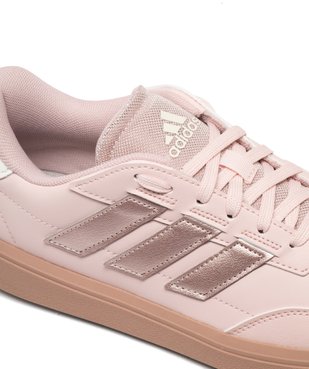 Baskets femme à bandes latérales et languette scintillantes Courtblock - Adidas vue13 - ADIDAS - GEMO