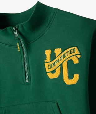 Sweat col camionneur zippé garçon - Camps United vue3 - CAMPS GEMO FOR GOOD - GEMO