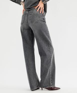 Jean wide leg taille haute coloris délavé femme vue3 - GEMO 4G FEMME - GEMO