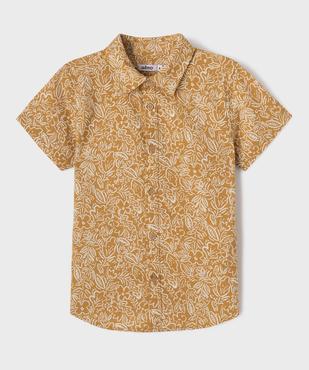 Chemise manches courtes à motifs fleuri garçon vue2 - GEMO (ENFANT) - GEMO
