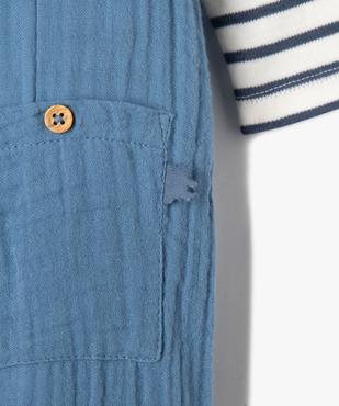 Ensemble 3 pièces salopette, body et bavoir bébé garçon - LuluCastagnette vue2 - LULUCASTAGNETTE - GEMO