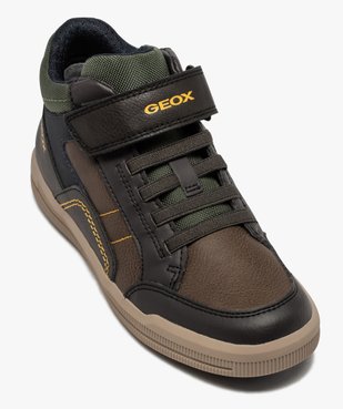 Baskets garçon mid-cut à lacets et scratch - Geox vue5 - GEOX - GEMO