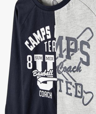 Tee-shirt garçon bicolore avec inscription — Camps United vue2 - CAMPS UNITED - GEMO