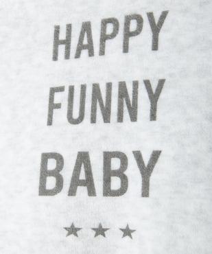 Pyjama dors bien bébé fille en velours avec inscription vue2 - GEMO(BB COUCHE) - GEMO