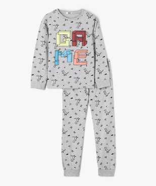 Pyjama garçon en jersey imprimé jeu vidéo vue1 - GEMO (ENFANT) - GEMO