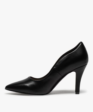 Escarpins femme unis à talon aiguille vue3 - GEMO(URBAIN) - GEMO