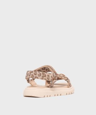 Sandales sportswear motif léopard pailleté fille - Lovely Wings vue4 - LOVELY WINGS - GEMO