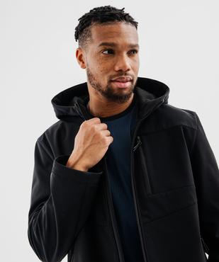Blouson softshell à capuche déperlant homme vue3 - GEMO (HOMME) - GEMO