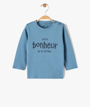 Tee-shirt bébé garçon à manches longues avec message vue1 - GEMO 4G BEBE - GEMO