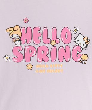 Pyjashort bicolore avec motifs sur le buste fille - Hello Kitty vue1 - HELLO KITTY - GEMO