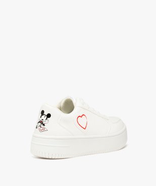 Baskets femme unies à lacets motif cœur Mickey - Disney vue4 - MICKEY - GEMO