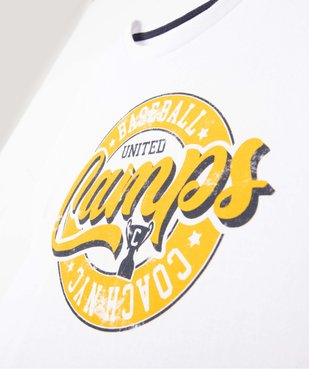 Tee-shirt avec motif base-ball garçon - Camps United vue3 - CAMPS UNITED - GEMO