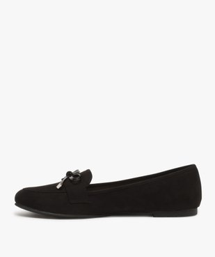 Mocassins femme à talon plat et nœud sur le dessus vue3 - GEMO (CASUAL) - GEMO