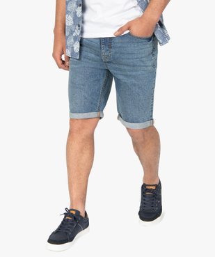 Bermuda homme en jean avec ceinture - Roadsign vue1 - ROADSIGN - GEMO
