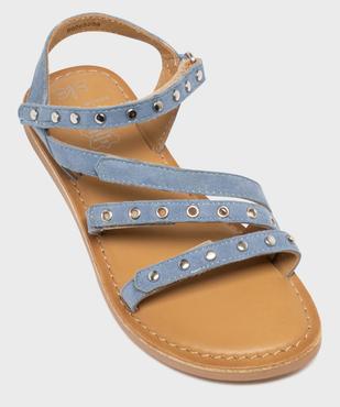 Sandales en cuir multibrides cloutées et perforées fille - Lovely Wings vue5 - LOVELY WINGS GEMO FOR GOOD - GEMO