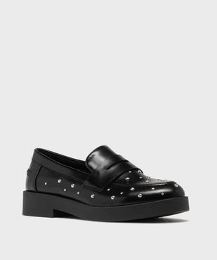 Mocassins avec clous métalliques sur semelle plateforme femme - Follow Me vue3 - FOLLOW ME - GEMO