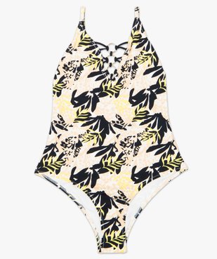 Maillot de bain femme une pièce avec anneaux métalliques vue4 - GEMO (PLAGE) - GEMO
