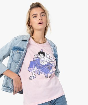 Tee-shirt femme à manches courtes avec motif – One Piece vue1 - ONE PIECE - GEMO