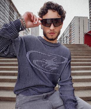 Pull en maille côtelée à motif garçon - Camps United vue4 - CAMPS - GEMO