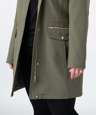 Manteau femme à capuche fantaisie et détails métalliques  vue5 - GEMO (G TAILLE) - GEMO
