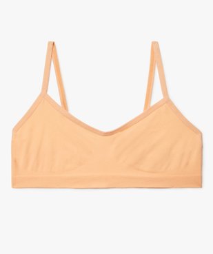 Brassière fille à fines bretelles en microfibre vue1 - GEMO 4G FILLE - GEMO