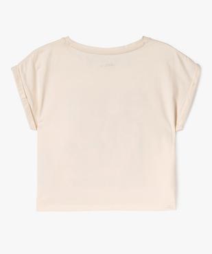 Tee-shirt court à manches courtes avec motif fille vue3 - GEMO (ENFANT) - GEMO