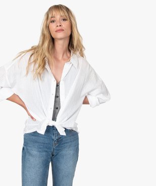 Chemise femme à rayures vue1 - GEMO(FEMME PAP) - GEMO