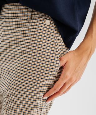 Pantalon de tailleur 7/8e droit à carreaux femme - LuluCastagnette vue2 - LULUCASTAGNETTE - GEMO