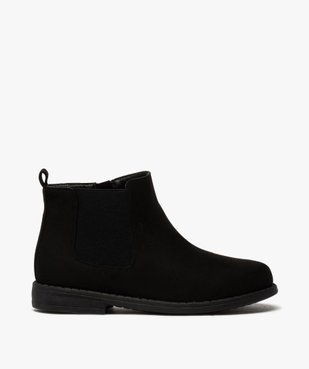 Boots fille style chelsea en suédine unie vue1 - GEMO (ENFANT) - GEMO