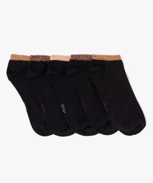 Chaussettes femme tige ultra courte avec paillettes (lot de 5) vue1 - GEMO(HOMWR FEM) - GEMO
