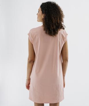 Chemise de nuit à manches courtes avec motif femme vue3 - GEMO 4G FEMME - GEMO