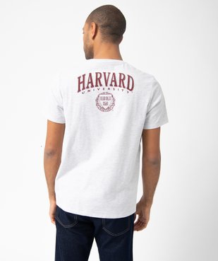 Tee-shirt homme à manches courtes avec logos - Harvard vue3 - HARVARD - GEMO