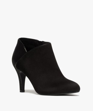 Low-boots femme dessus suédine et bordures passepoil vue2 - GEMO(URBAIN) - GEMO