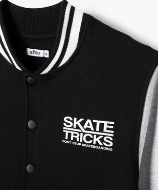 Sweat zippé avec manches contrastantes garçon vue2 - GEMO (JUNIOR) - GEMO