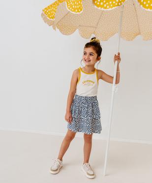 Jupe en maille à volant et taille élastique fille vue5 - GEMO (ENFANT) - GEMO