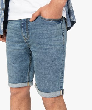 Bermuda homme en jean avec ceinture - Roadsign vue2 - ROADSIGN - GEMO