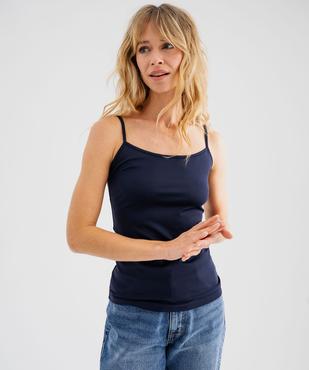 Débardeur à fines bretelles en microfibre femme  vue1 - GEMO(FEMME PAP) - GEMO