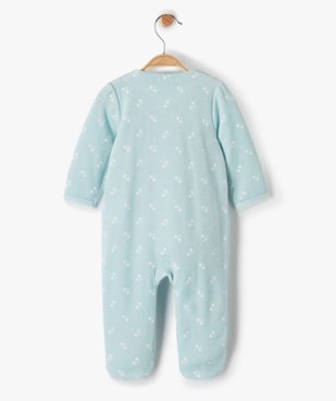 Pyjama bébé fille en velours avec fermeture devant vue3 - GEMO(BB COUCHE) - GEMO