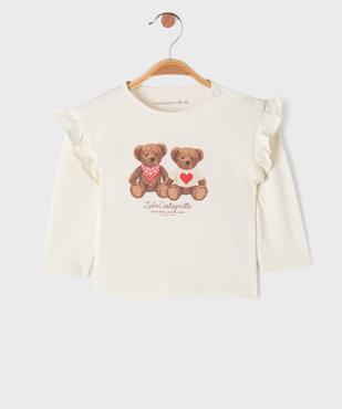 Ensemble 2 pièces bébé fille jupe à bretelles et tee-shirt - LuluCastagnette vue4 - LULU CASTAGNETTE G4G D - GEMO
