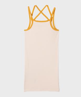 Robe à bretelles en maille côtelée fille vue3 - GEMO (ENFANT) - GEMO
