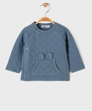 Gilet sweat fermeture sur le côté bébé garçon vue1 - GEMO(BB COUCHE) - GEMO
