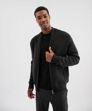 Gilet zippé avec col montant homme vue2 - GEMO (HOMME) - GEMO