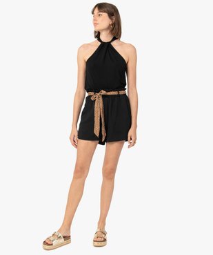 Short femme en maille fluide avec ceinture imprimée vue5 - GEMO(FEMME PAP) - GEMO