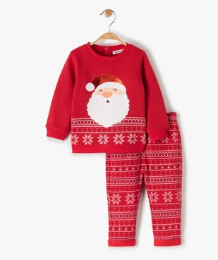 Ensemble bébé 2 pièces en molleton chaud spécial Noël vue1 - GEMO 4G BEBE - GEMO