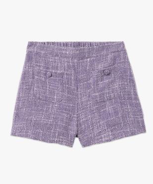 Short aspect tweed avec poches sur l’avant femme vue5 - GEMO(FEMME PAP) - GEMO