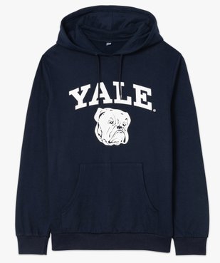 Sweat homme à capuche avec inscription contrastante vue4 - YALE - GEMO