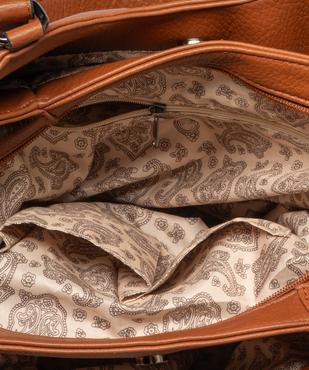 Sac à main grand format en matière grainée et souple femme vue3 - GEMO (ACCESS) - GEMO