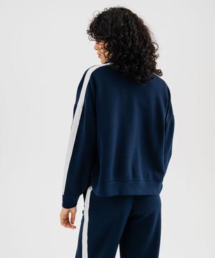 Sweat zippé à col chemise en maille sport extensible femme vue4 - GEMO(FEMME PAP) - GEMO