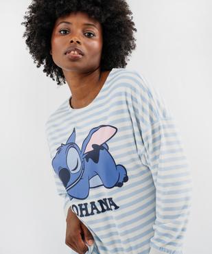 Pyjama en velours à motif Stitch femme - Disney vue4 - LILO & STITCH - GEMO