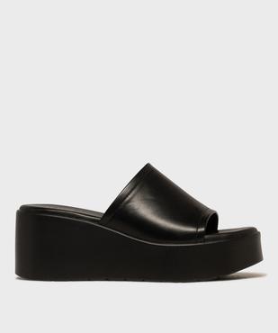 Mules à semelle plateforme et talon compensé femme vue1 - 5 MILES - GEMO